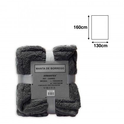 Manta Cannes Cinza 130X160cm