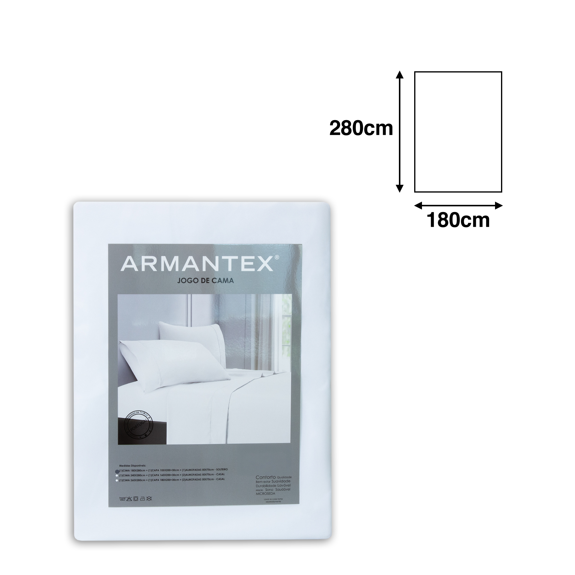 Jogo Cama Vitoria Branco 180X280cm