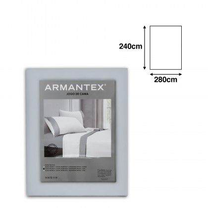 Jogo Cama Viroria Branco/Cinza 240X280cm