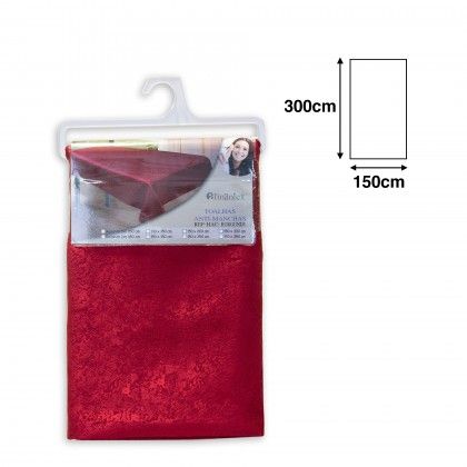 Toalha Mesa Bordo 150X300cm