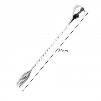 Colher / Garfo Cocktail Torcido 30cm