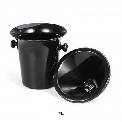 Cuspideira Preta 4000ml 20.7X13.5X20.7cm