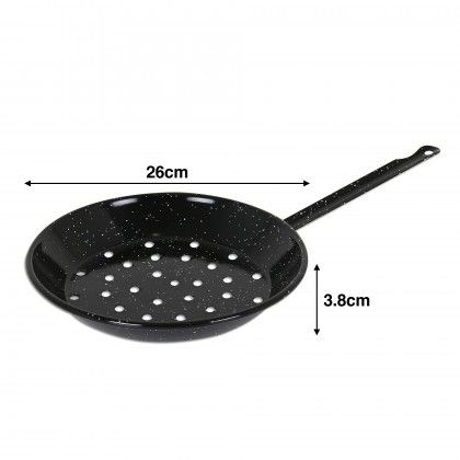 Frigideira Esmalte Perfurada