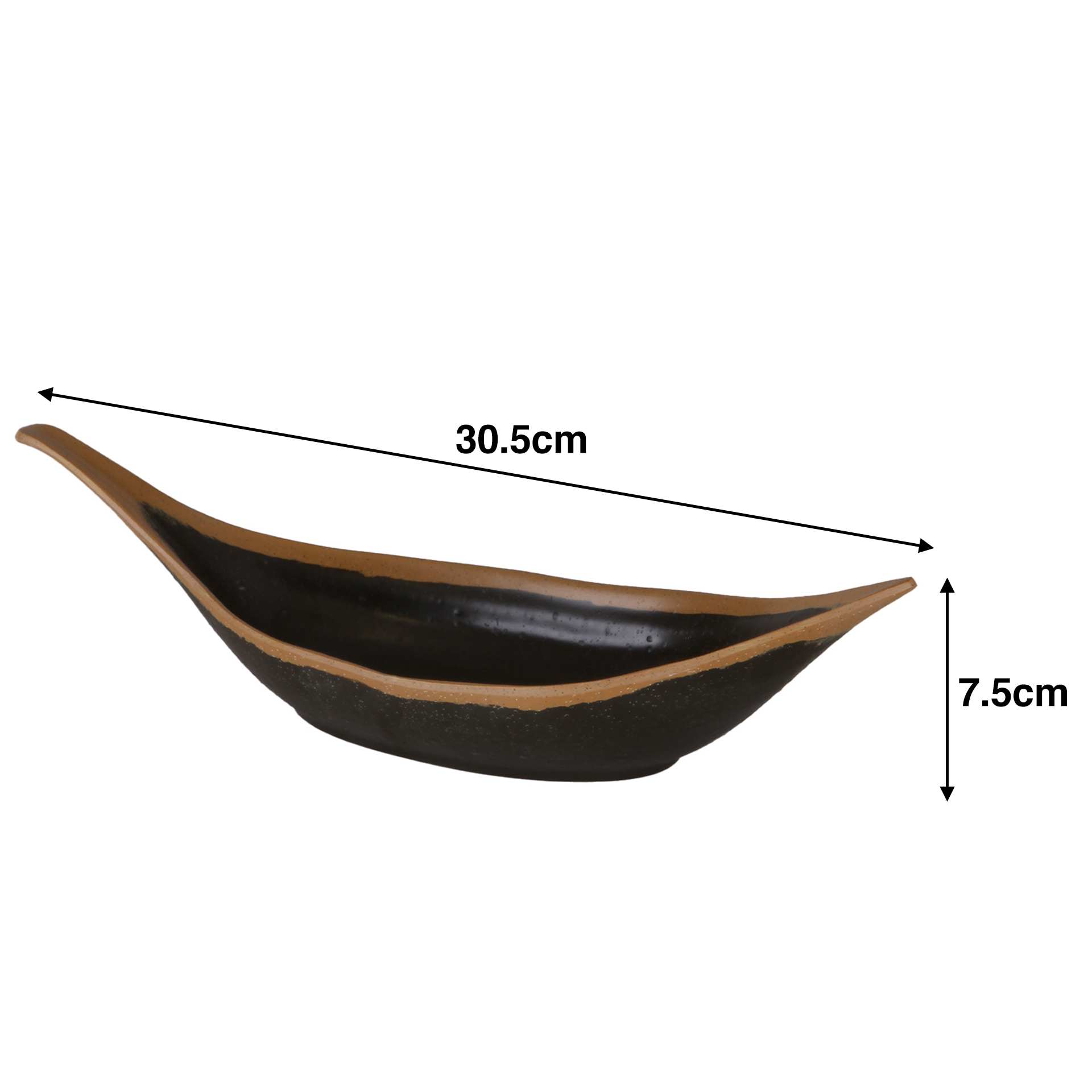 Bandeja Melamina Aps Crocker Castanho 30.5X10X7.5cm