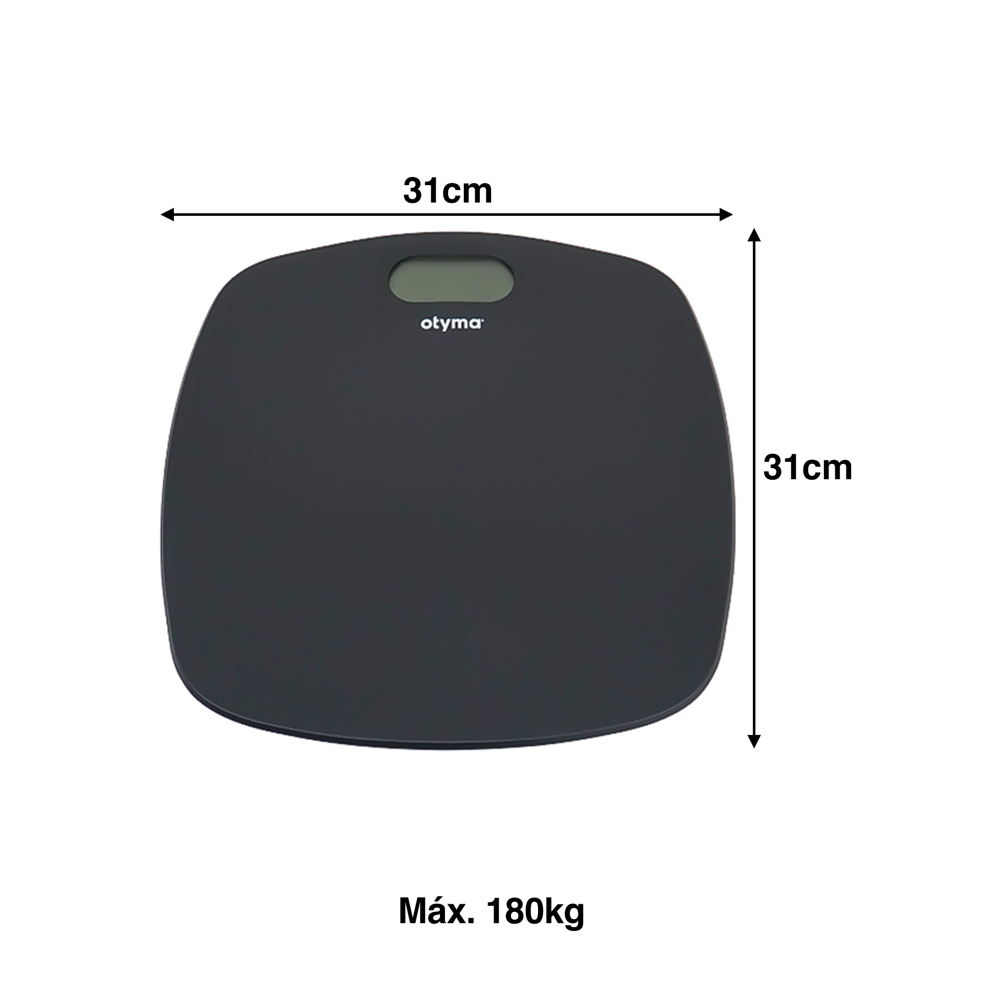 Balança Wc Digital Vidro 180kg 31X31X3cm