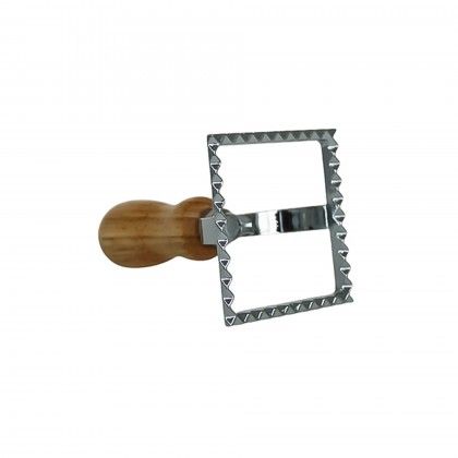 Corta Massa Inox Pega Madeira Retangular 7X10.5cm