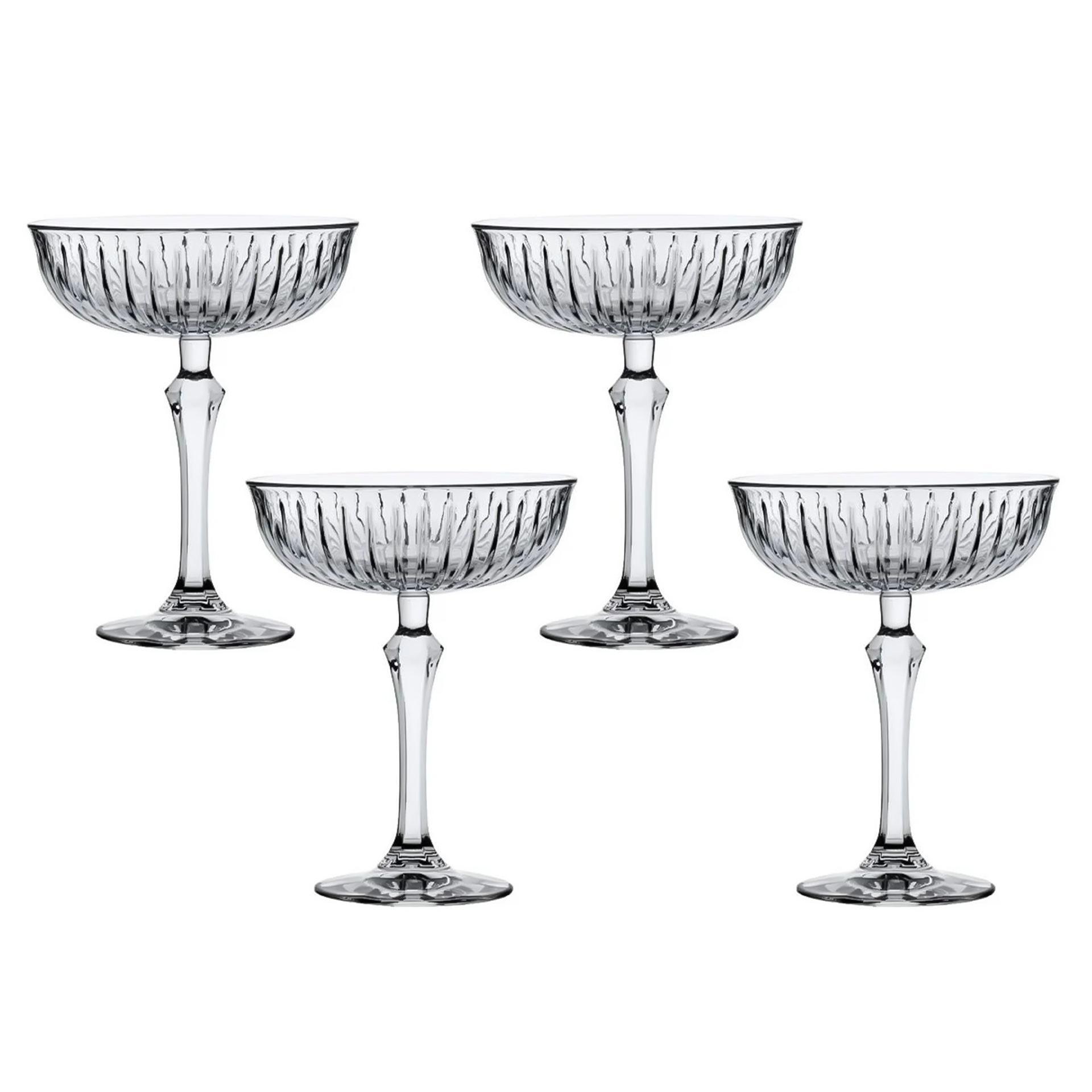 Copo com Pé Joy Champanhe & Cocktail 24.5cl 11.7X15.2cm Pack 4