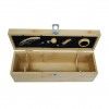 Caixa Madeira + Acess�rios Vinho 4 Pe�as 36X11X12.5cm