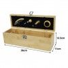 Caixa Madeira + Acess�rios Vinho 4 Pe�as 36X11X12.5cm