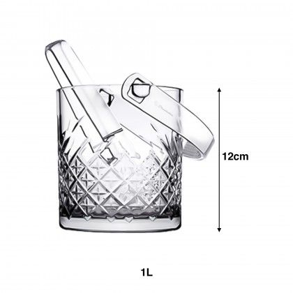 Balde Gelo Vidro Timeless 1000ml 12cm