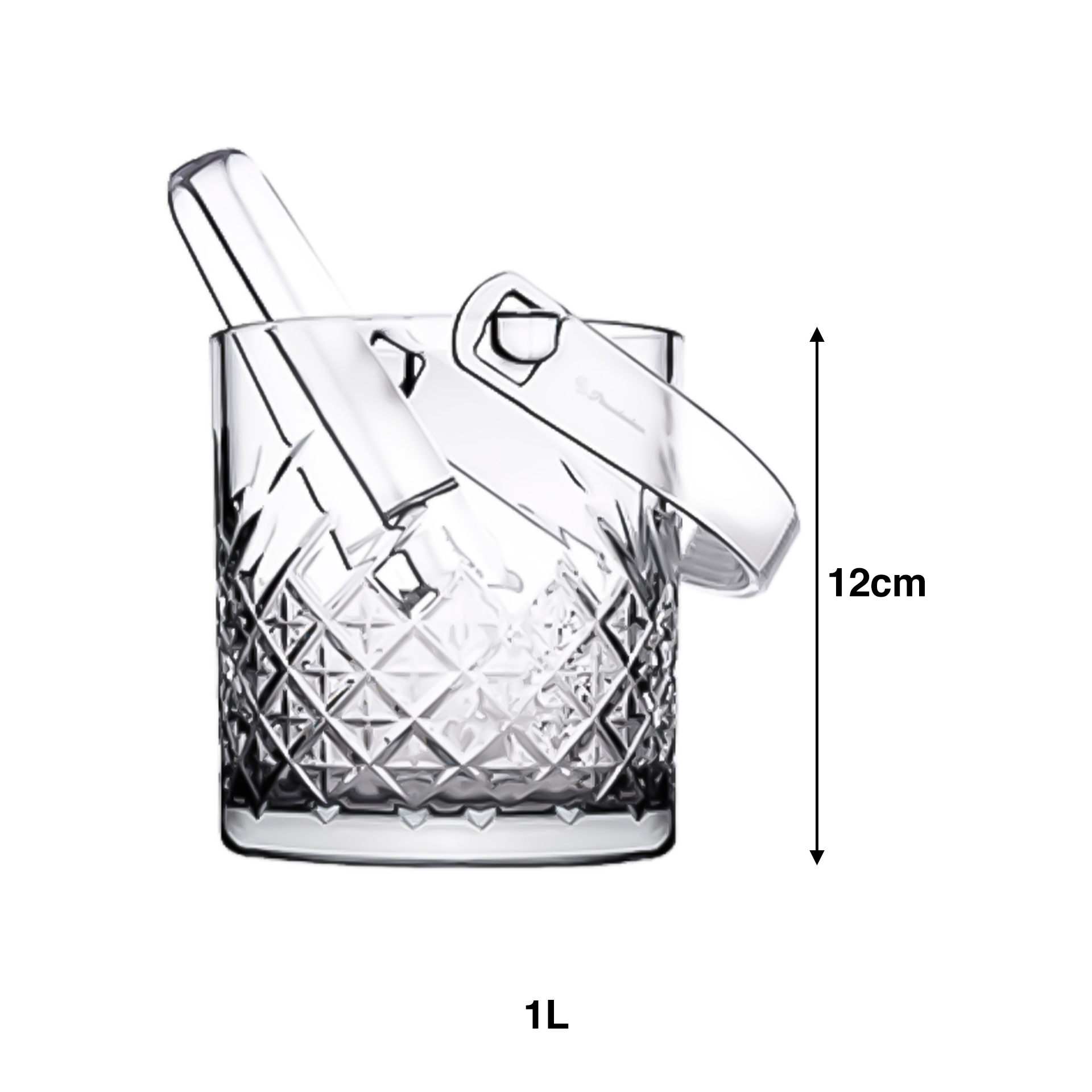 Balde Gelo Vidro Timeless 1000ml 12cm