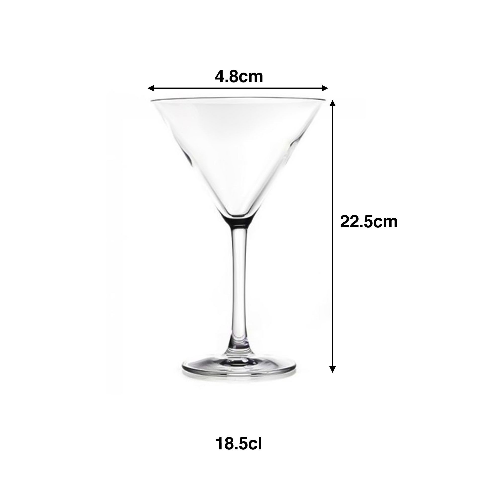 Copo com Pé Reserva Flute 18.5cl 4.8X22.5cm Pack 6