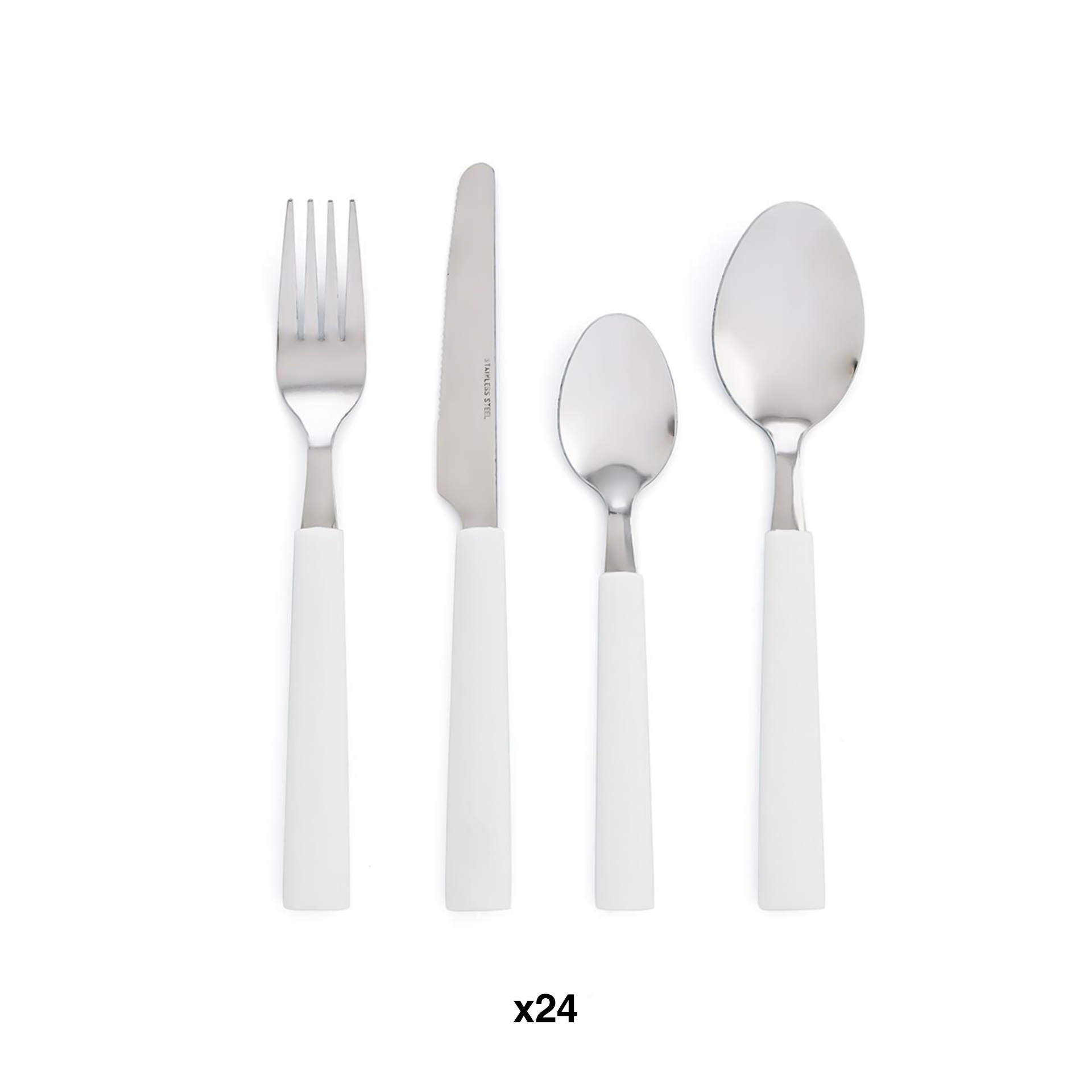 Faqueiro Habitat Branco 1.5mm 24 Peças