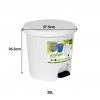 Balde Lixo Pedal 20L 37.5X35.5X33cm
