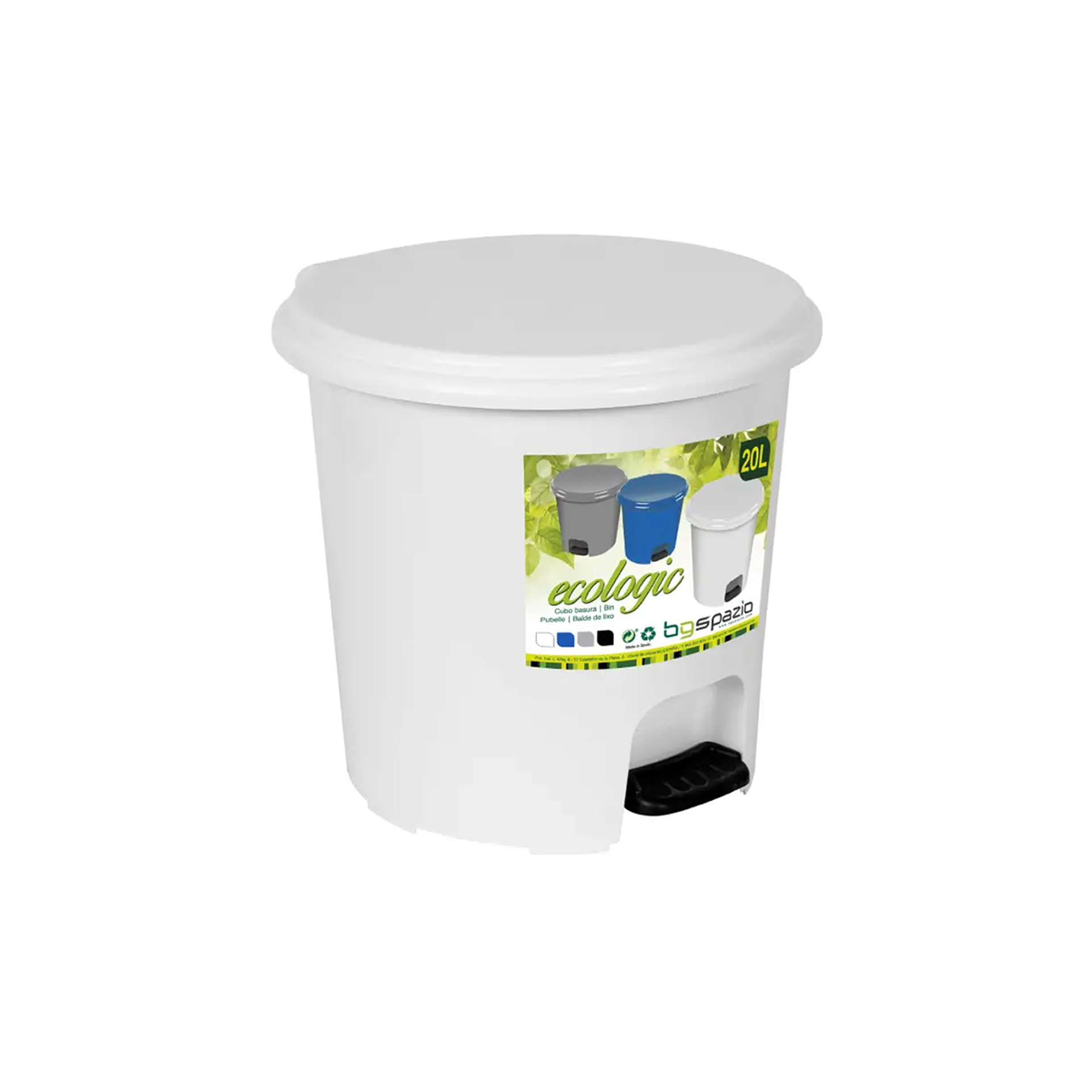Balde Lixo Pedal 20L 37.5X35.5X33cm