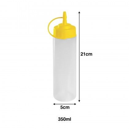 Frasco Molhos Tampa Doseadora Redondo 350ml 5X21cm