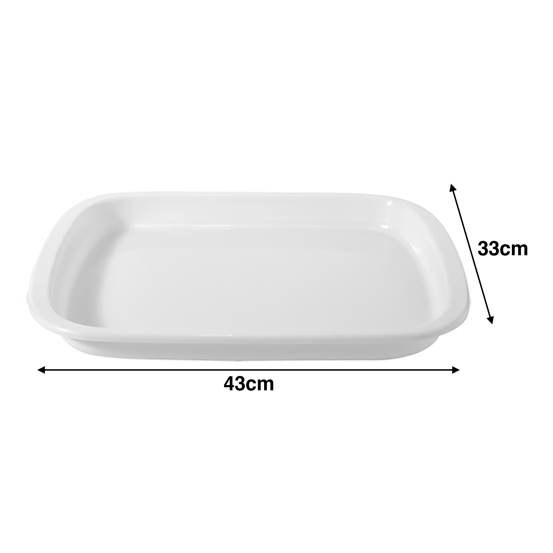 Bandeja Pastelaria Branco 3000ml 43X33X4cm