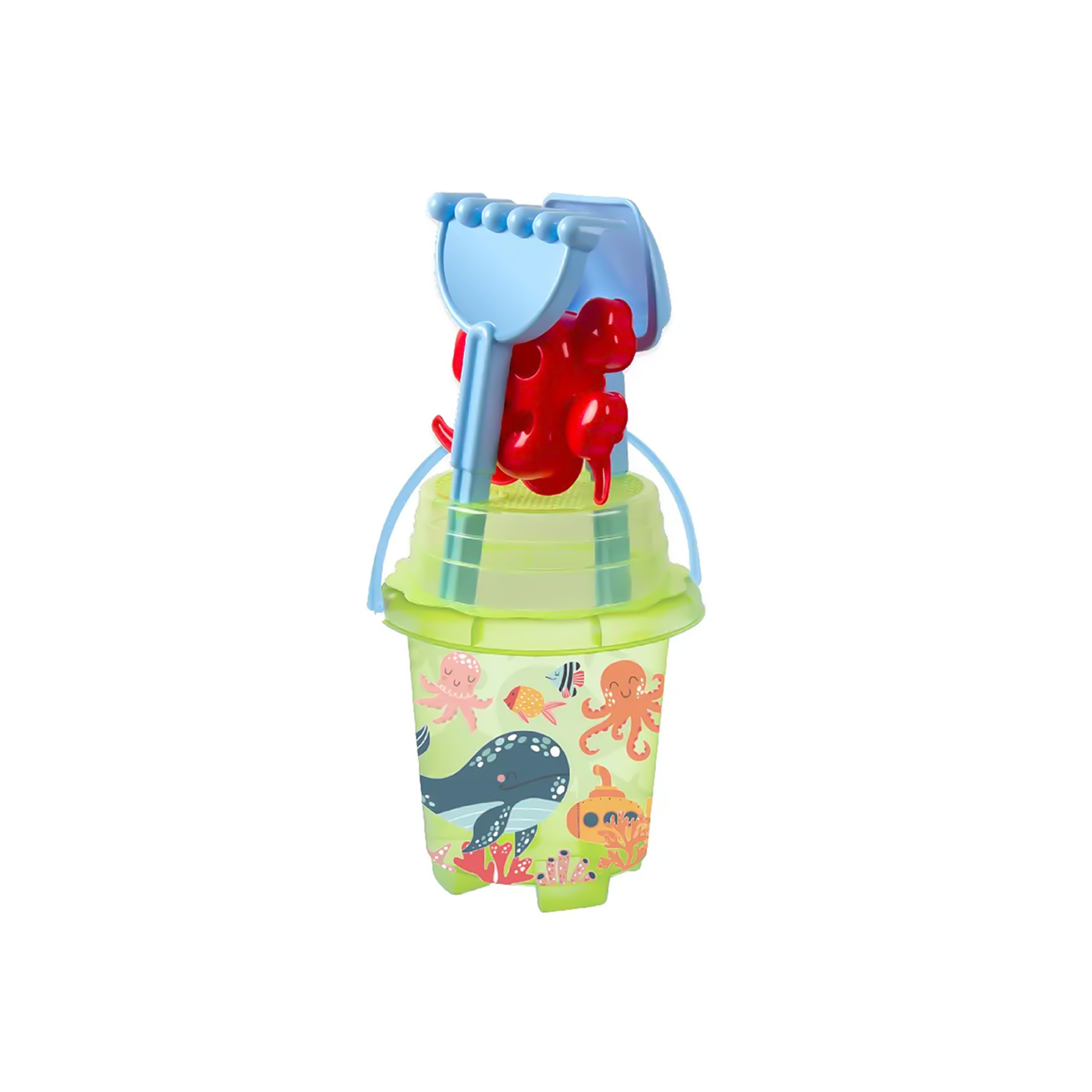 Balde Praia com Acessórios Redondo 3L 20X41cm