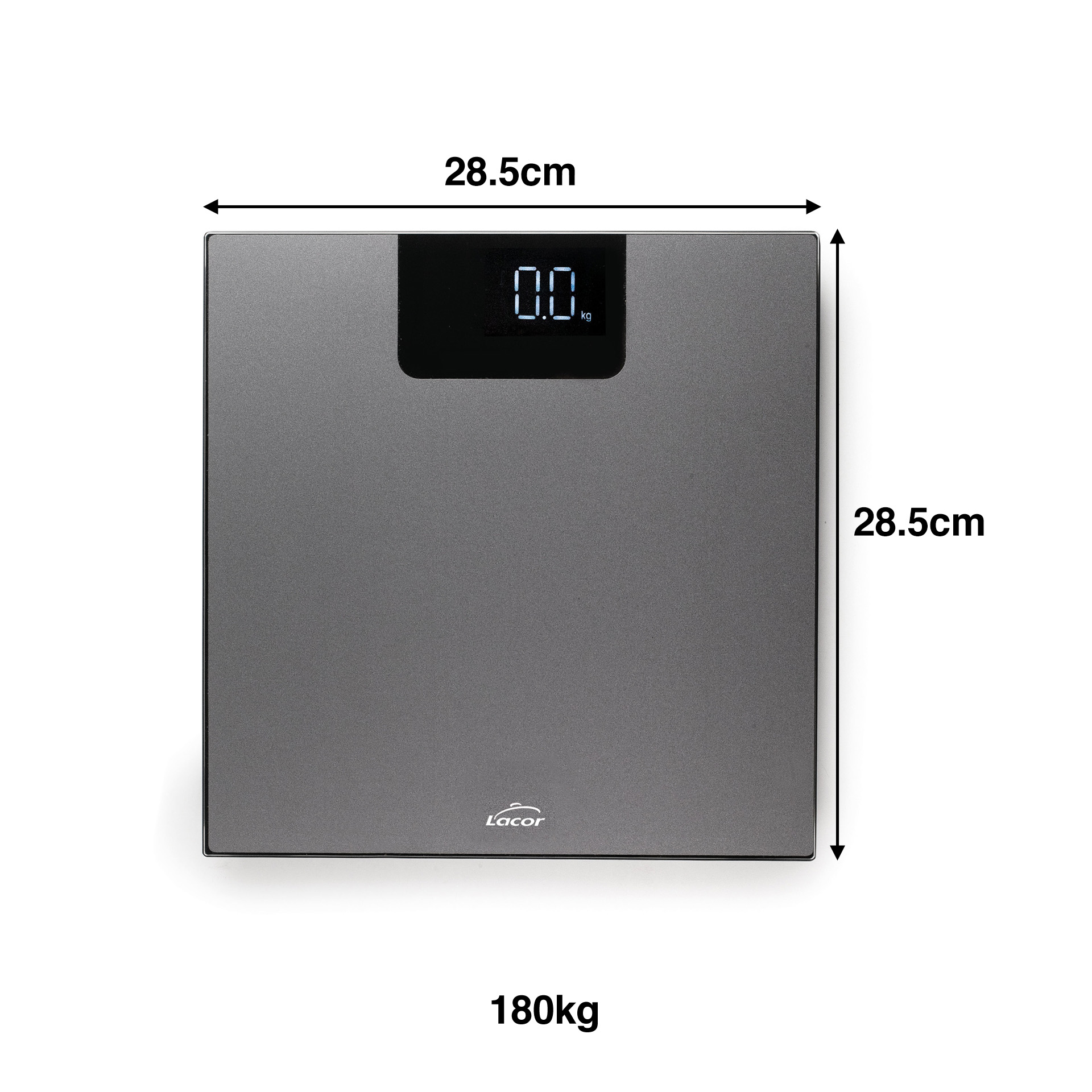 Balança Wc Digital Inox 180kg 28.5X28.5cm