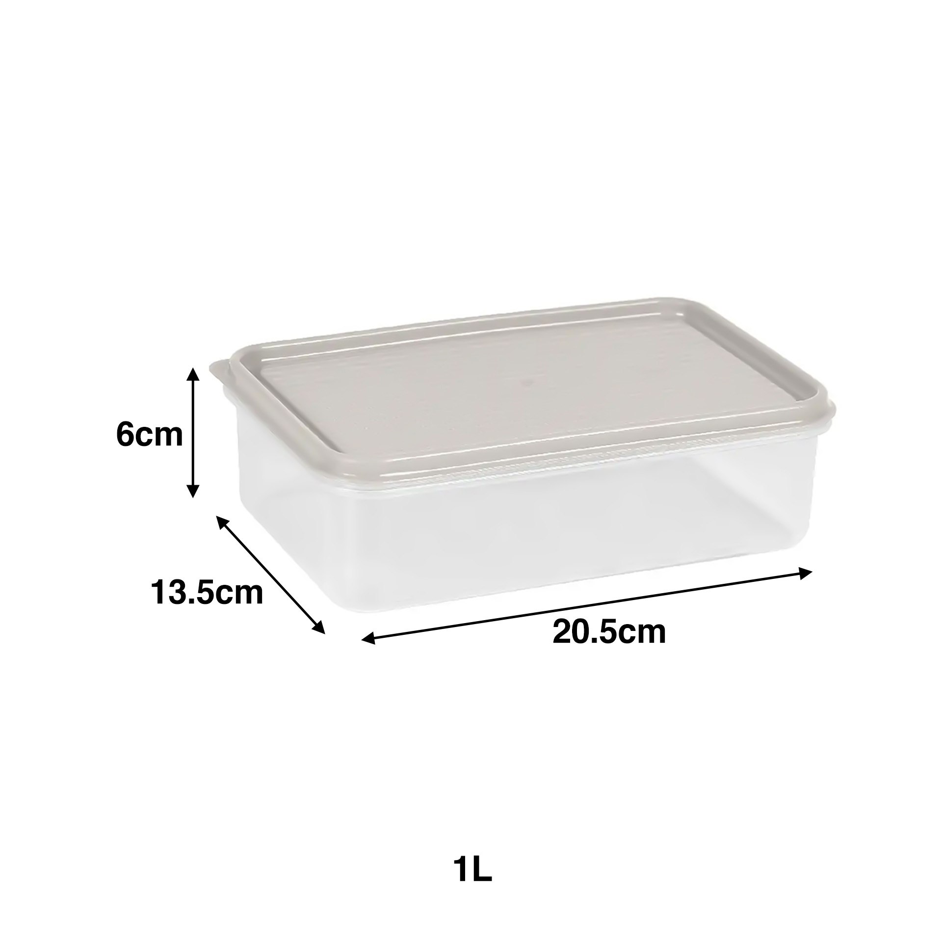 Caixa Hermética Polietileno 1000ml 20.5X13.5X6cm