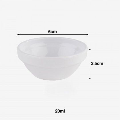 Taça Molho Friendly Redondo Branco 20ml 6X2.5cm Taça Molho Friendly Redondo Branco 20ml 6X2.5cm