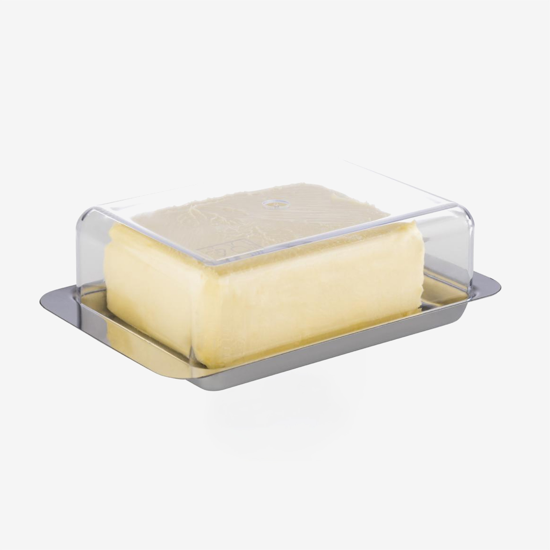 Manteigueira Inox / Poliestireno 16X10X5.5cm