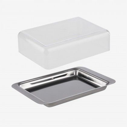 Manteigueira Inox / Poliestireno 16X10X5.5cm