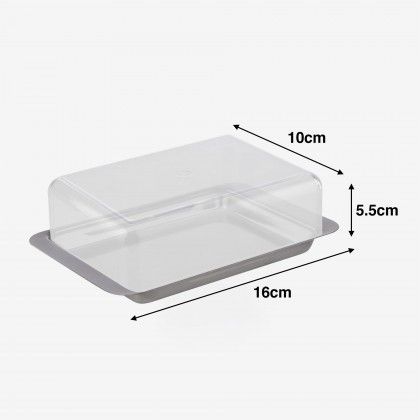 Manteigueira Inox / Poliestireno 16X10X5.5cm