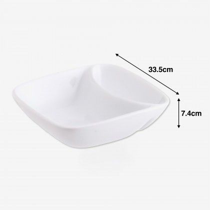 Azeitoneira Porcelana 2 Divisões Quadrada 12.5X3.2cm Azeitoneira Porcelana 2 Divisões Quadrada 12.5X3.2cm