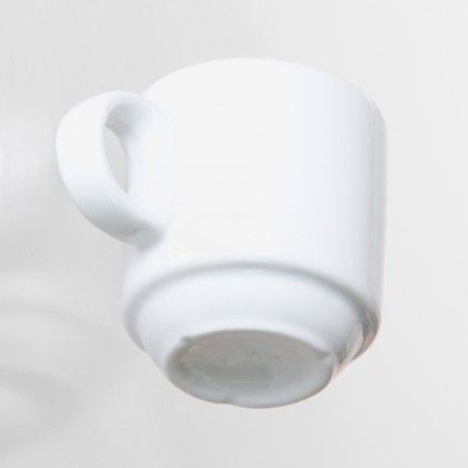 Ch�vena Caf� Porcelana C�nica Asa Anel 60ml 5.5X6.5cm