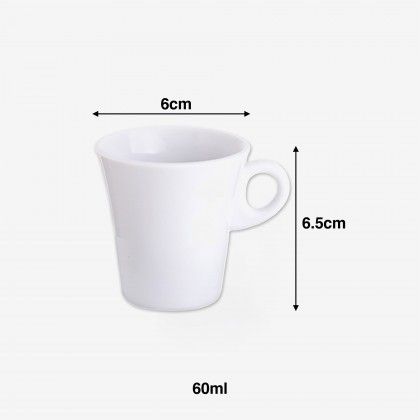 Ch�vena Caf� Porcelana C�nica 60ml 6X6.5cm