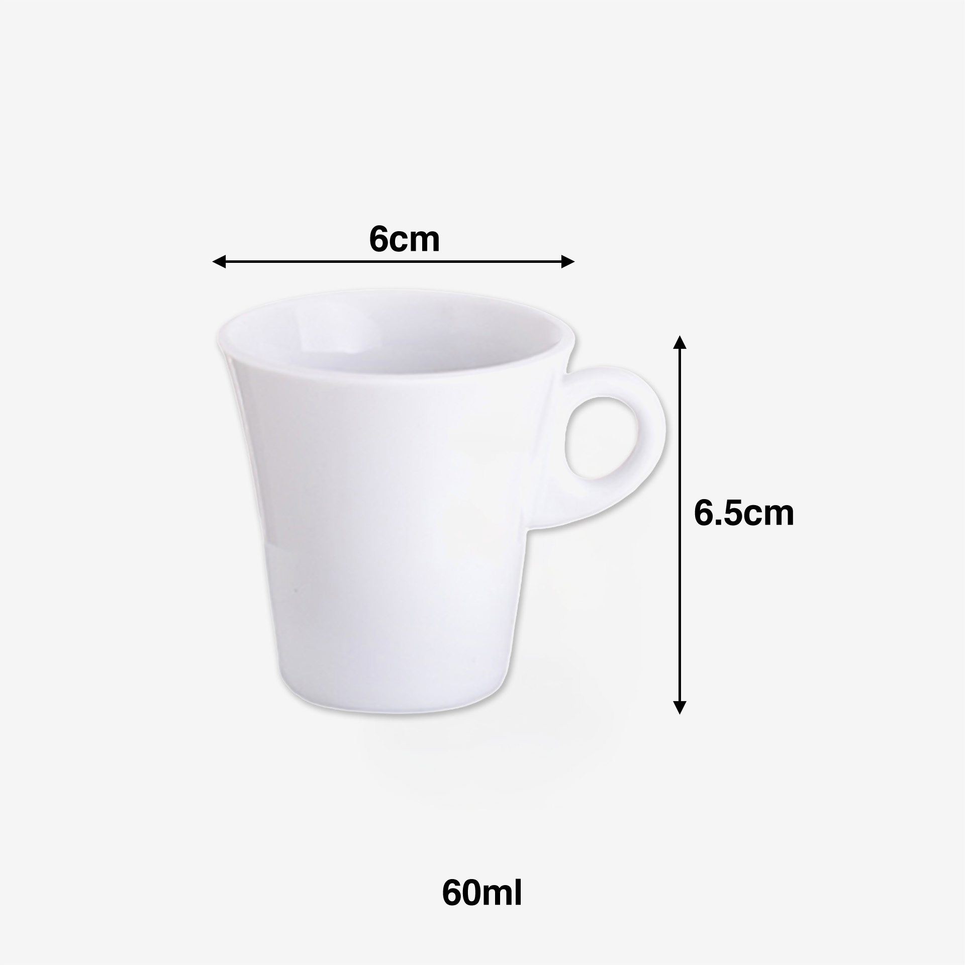 Chávena Café Porcelana Cónica 60ml 6X6.5cm
