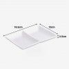Prato Aperitivos Porcelana 2 Divis�rias 16.5X12X2.5cm