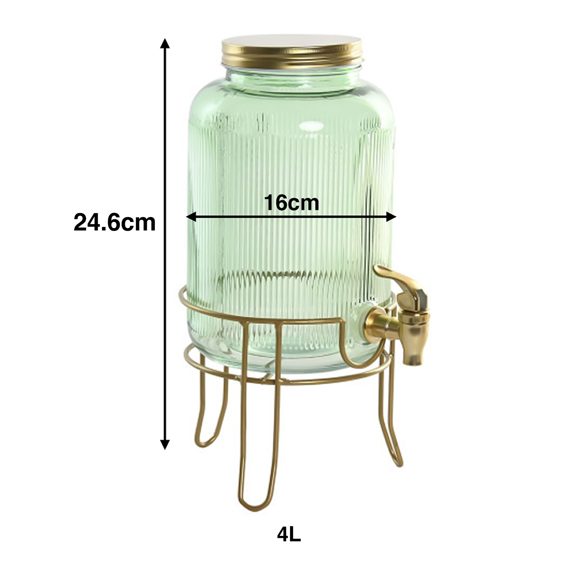 Dispensador Bebidas com Suporte 4L 16X16X24.6cm