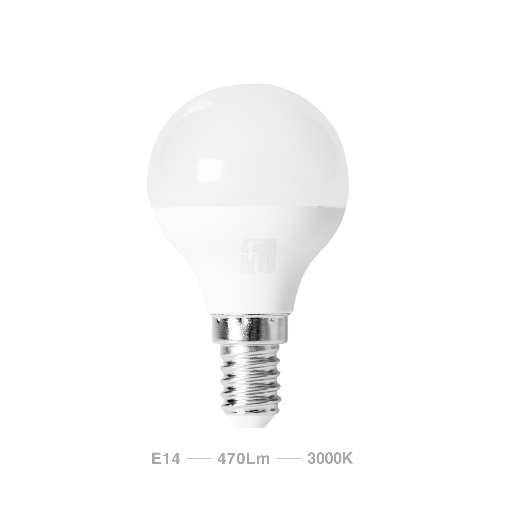 Lâmpada Esférica Led 4U E14 470Lm 3000K Luz Quente