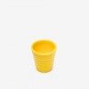 Copo Café Riscas Cerâmica Amarelo Mostarda 5.5cm Copo Café Riscas Cerâmica Amarelo Mostarda 5.5cm