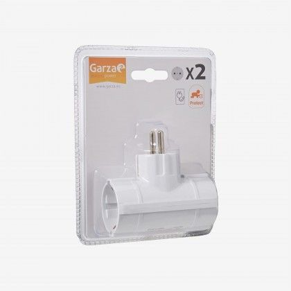 Adaptador 2 Tomadas Laterais 4X9cm