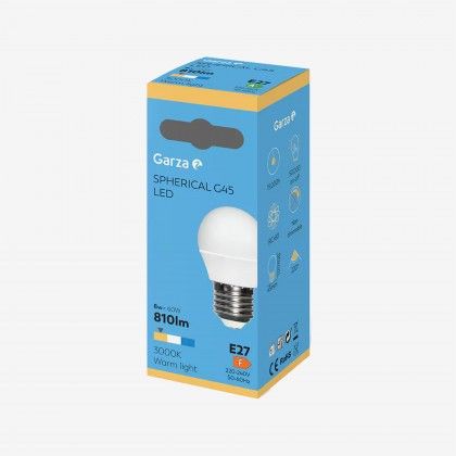 Lâmpada Led Esférica E27 810Lm 30K Luz Quente Lâmpada Led Esférica E27 810Lm 30K Luz Quente