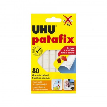 Pastilhas Adesivas Uhu Patafix Branco 80 Unidades