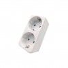 Adaptador Tomada Duplo Branco 3680w 9.1X7.9X4.8cm Adaptador Tomada Duplo Branco 3680w 9.1X7.9X4.8cm