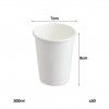Copo Cartão Branco 200ml 7X8cm Pack 50 Copo Cartão Branco 200ml 7X8cm Pack 50