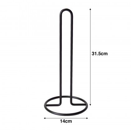 Porta Rolo Cozinha Metal Preto 14X31.5cm Porta Rolo Cozinha Metal Preto 14X31.5cm