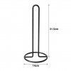 Porta Rolo Cozinha Metal Preto 14X31.5cm Porta Rolo Cozinha Metal Preto 14X31.5cm