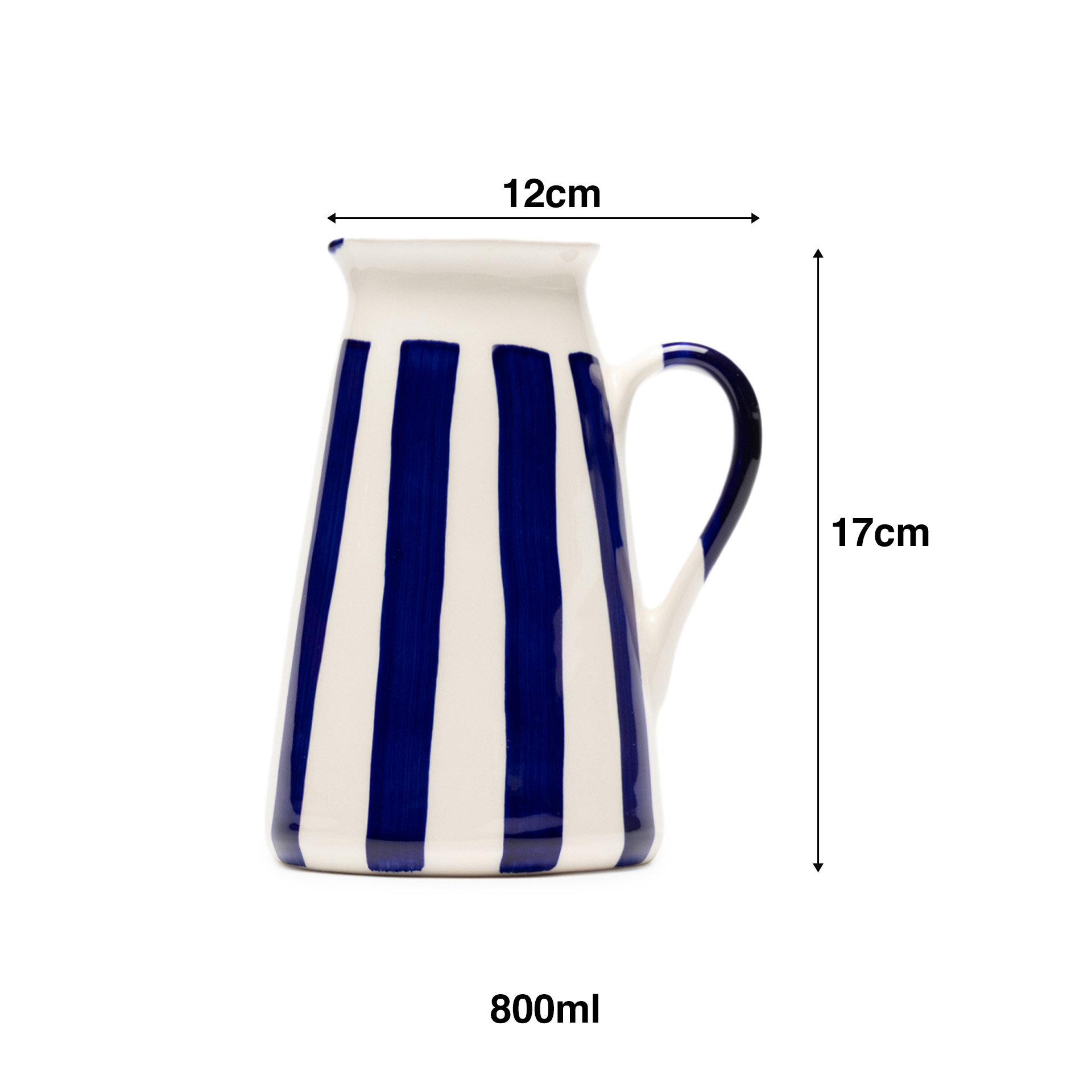 Jarra Direita Riscas Azul