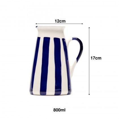 Jarra Direita Riscas Azul Jarra Direita Riscas Azul