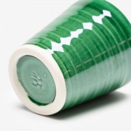 Copo Caf� Riscas Verde 5.5cm