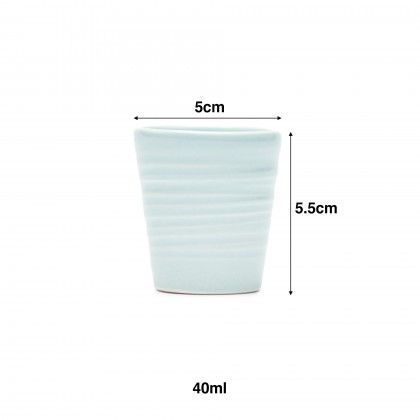 Copo Caf� Riscas Azul Pastel 5.5cm