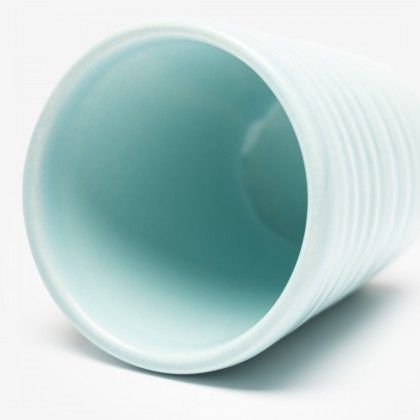 Copo Caf� Riscas Azul Pastel 5.5cm