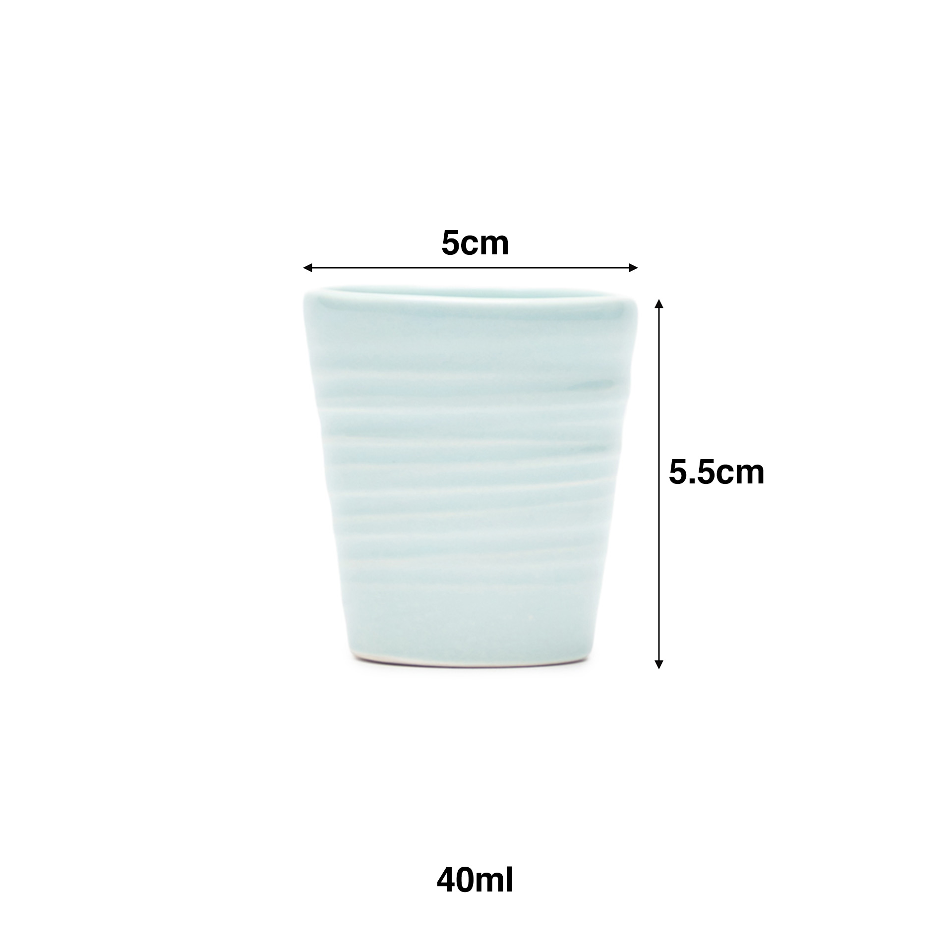 Copo Café Riscas Azul Pastel 5.5cm