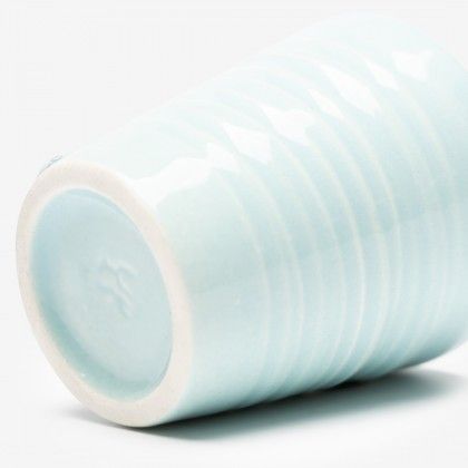Copo Caf� Riscas Azul Pastel 5.5cm